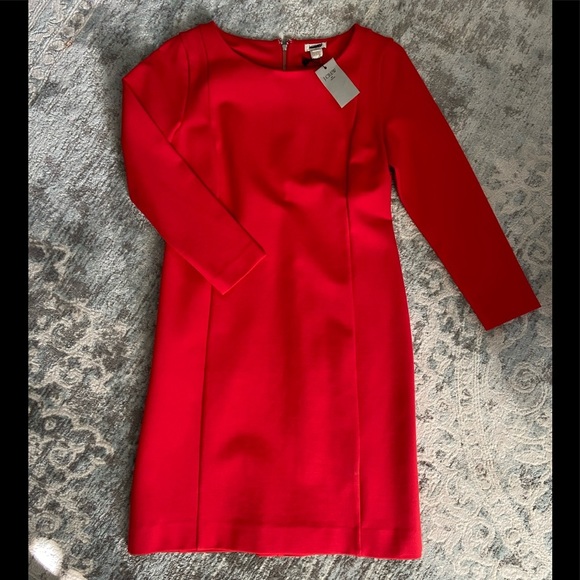 🎉J crew deep orange sheath/body con dress XS petite **Host Pick!!** - Picture 2 of 7